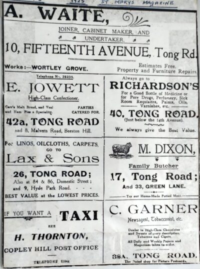 Newspaper Advert 1925